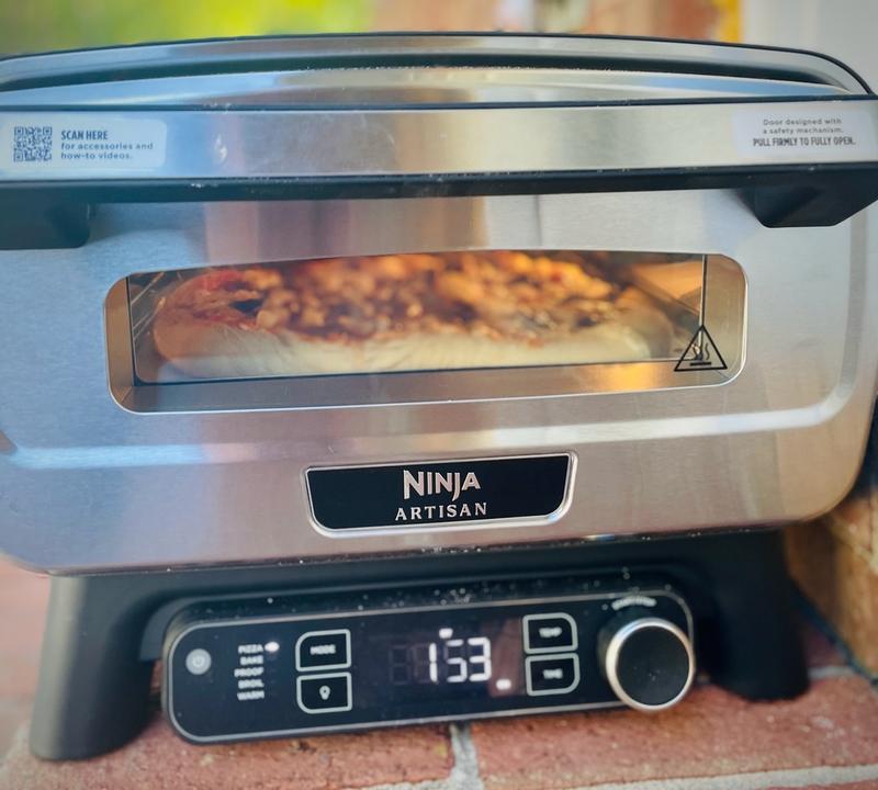 Ninja Artisan 5-in-1 Electric Outdoor Pizza Oven Kit with Peel & Adjustable Table