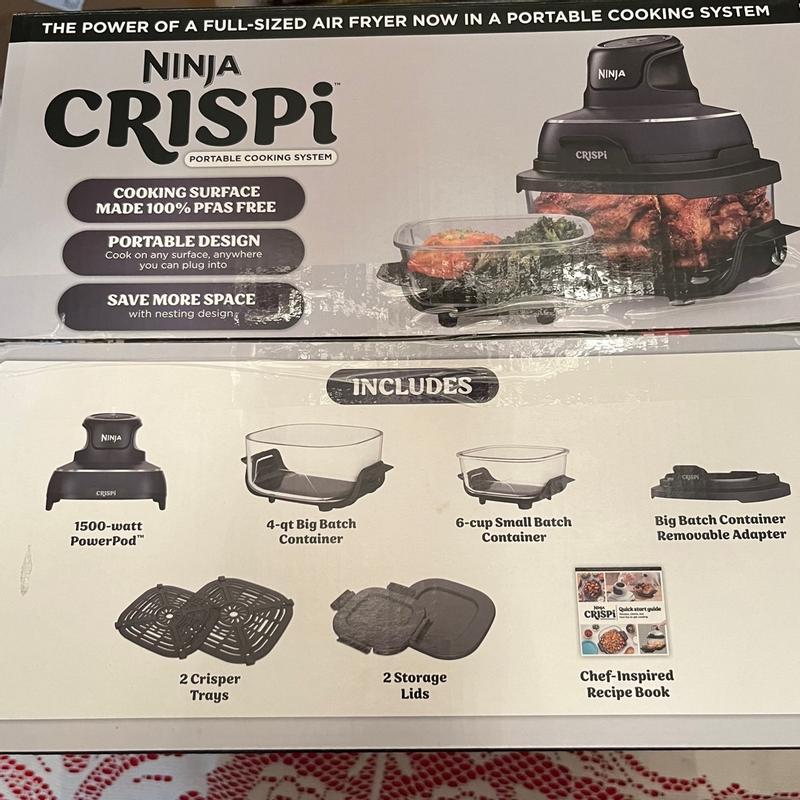Ninja Crispi Portable Glass Air Fryer Oven 4-Pack Bundle, Pink
