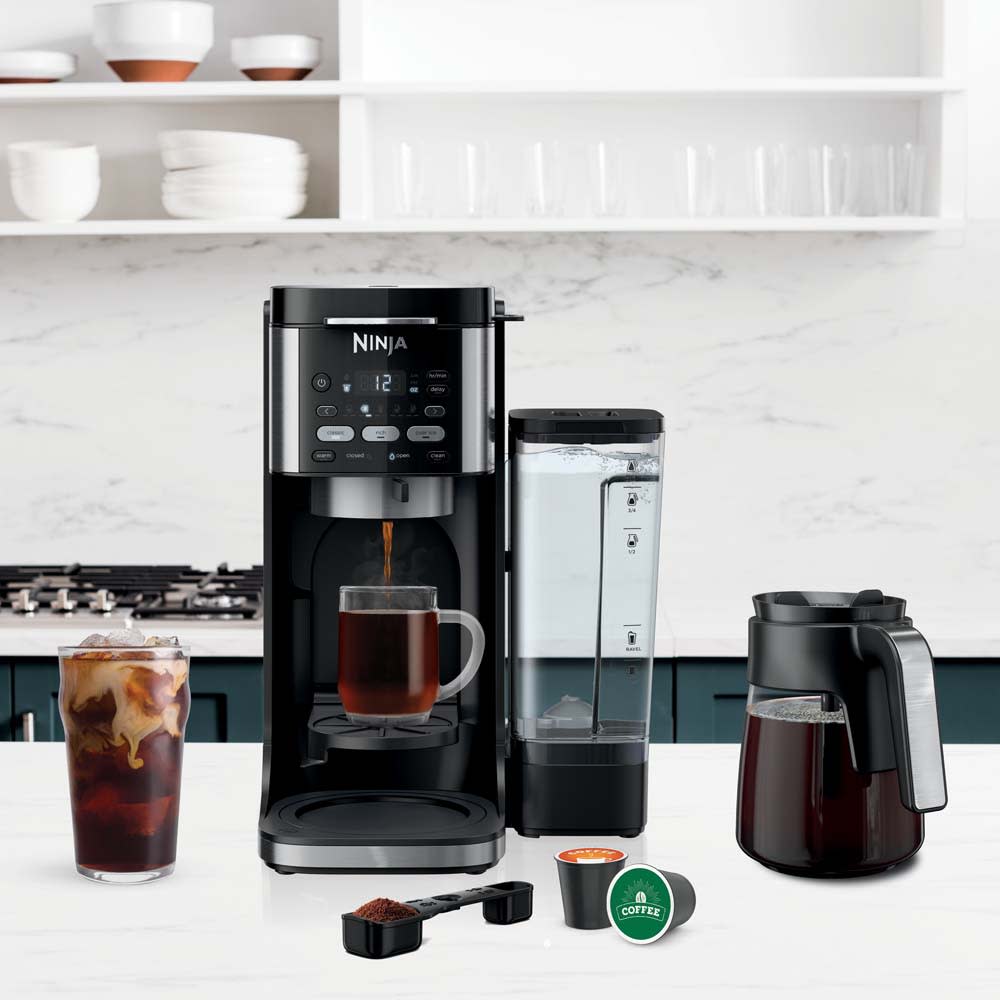 Ninja DualBrew Hot & Iced Coffee Maker: Grounds & Pods, Classic, Rich, Over Ice Brews