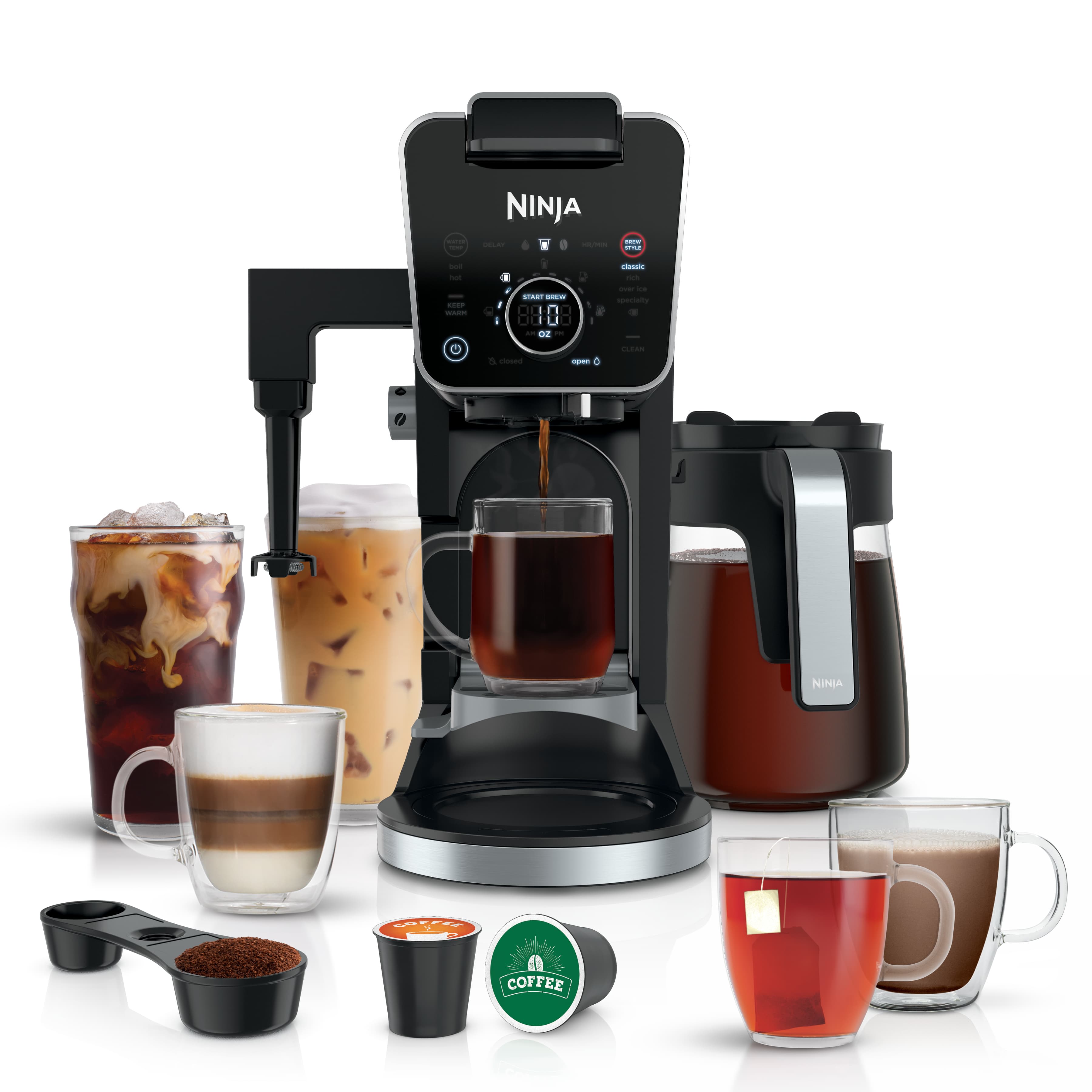 Ninja DualBrew Pro Specialty Coffee System: Pods, Grounds, Hot/Iced, Frother
