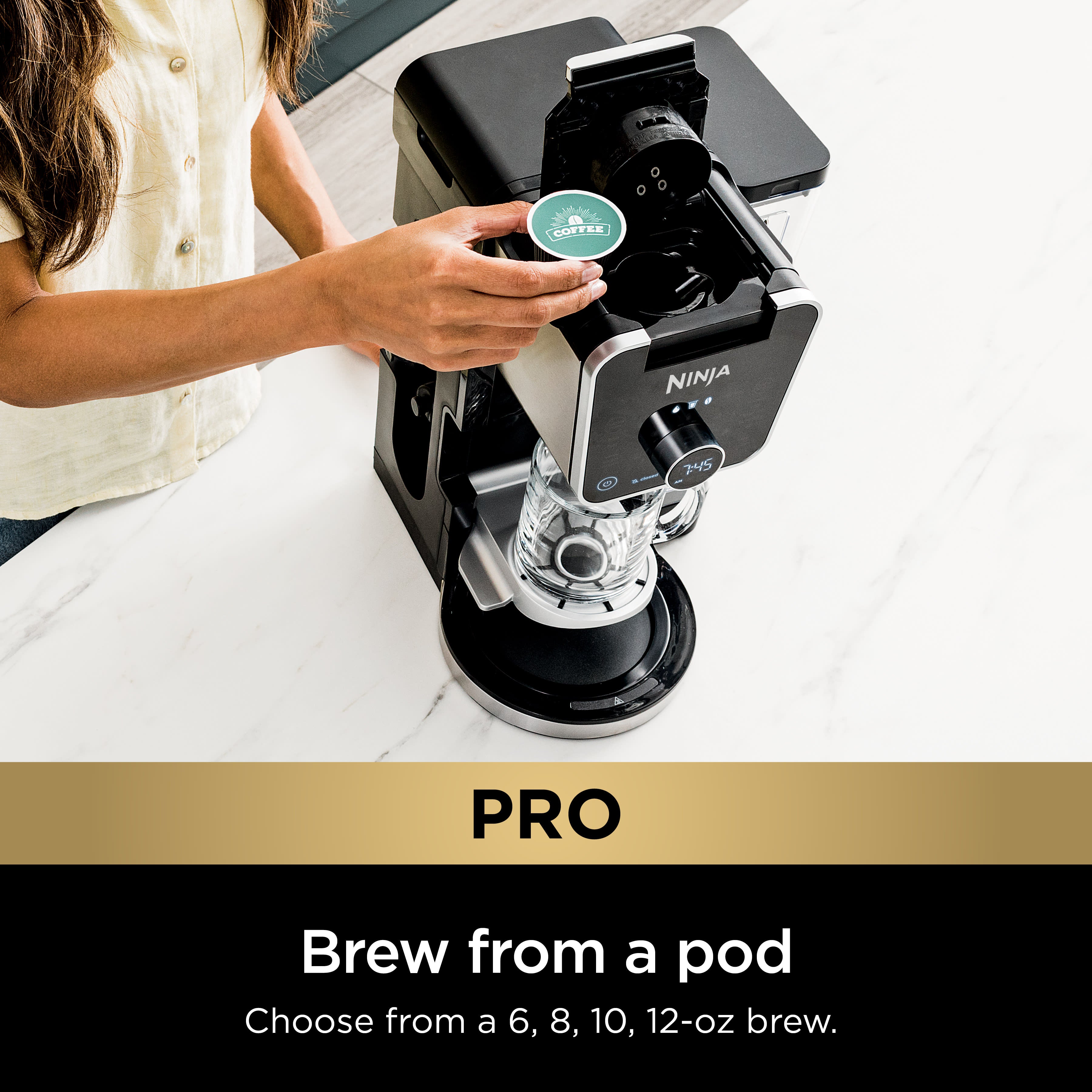 Ninja DualBrew Pro Specialty Coffee System: Pods, Grounds, Hot/Iced, Frother