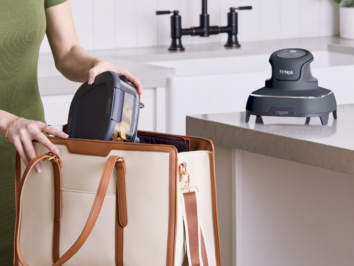 Ninja Crispi 4-in-1 Lavender Glass Air Fryer Portable System 2.5QT 6-Cup