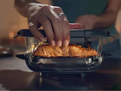 Ninja Crispi Portable Glass Air Fryer Cooking System 4-Pack Bundle Stone